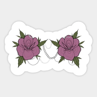 Roses and pearls Sticker